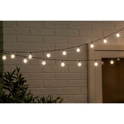 Grundig - LED himmennettävä aurinkoketju 50xLED/8 toimintoa 9,35m IP44 lämmin valkoinen 600 mAh + kaukosäädin