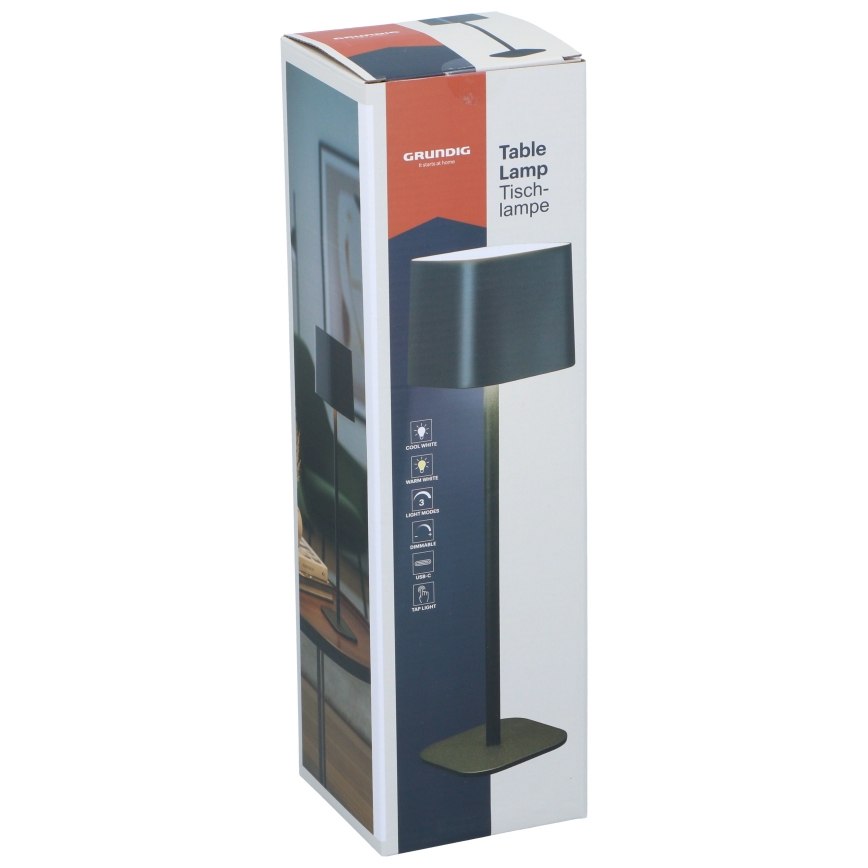 Grundig - LED himmennettävä kosketusohjattu pöytälamppu LED/5V 1200 mAh