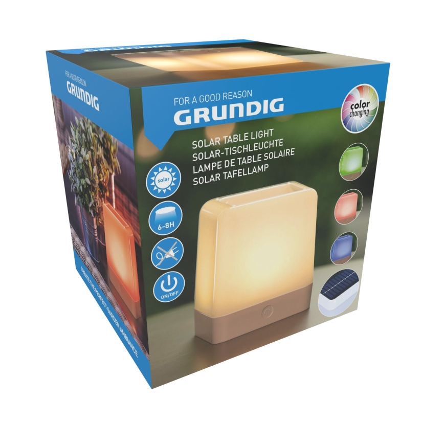 Grundig - LED-RGB-aurinkolamppu LED/3,7V