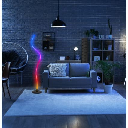 Grundig - LED RGB himmennettävä lattiavalaisin LED/5W/5V + kaukosäädin