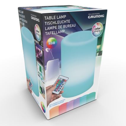 Grundig - LED RGB Himmennettävä pöytälamppu LED/3xAAA + kaukosäädin