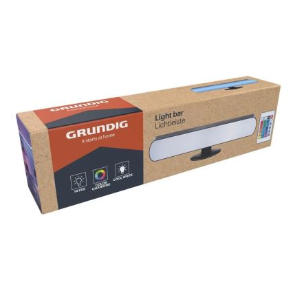 Grundig - LED RGBW himmennettävä pöytävalaisin LED/0,7W/5V musta + kaukosäädin