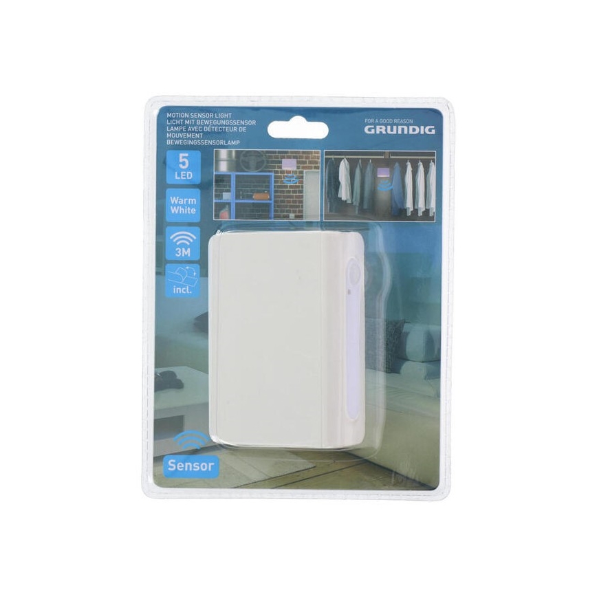 Grundig - LED-yövalo liiketunnistimella LED/3xAAA