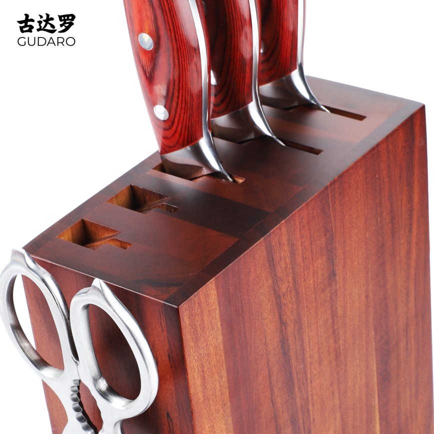 Gudaro - AKIRA veitsiteline 25x25x10 cm, akasiapuu