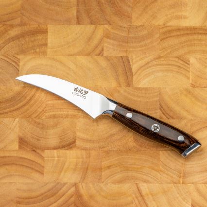 Gudaro - Damaskiteräinen keittiöhedelmäveitsi FENG 3,5, 67 teräskerrosta, pituus 9,5cm