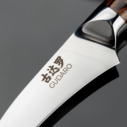 Gudaro - Damaskiteräinen keittiöhedelmäveitsi FENG 3,5, 67 teräskerrosta, pituus 9,5cm