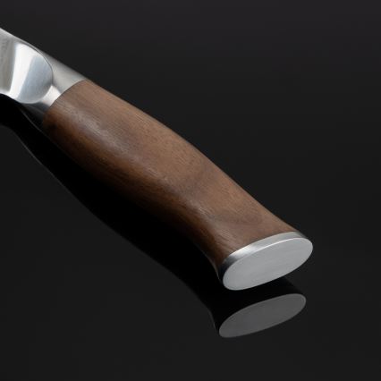 Gudaro - Damaskiteräinen Santoku-keittiöveitsi TAKUMI 7, 67 teräksikerrosta, pituus 17,5 cm, saksanpähkinä