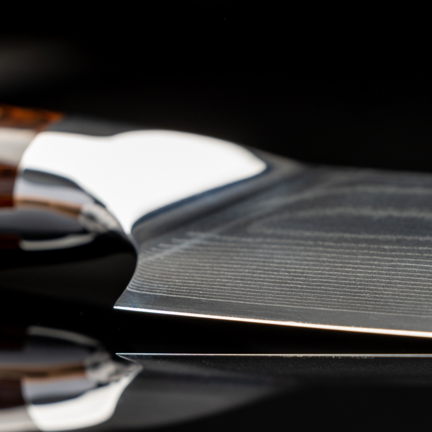 Gudaro - Damaskiteräinen kokinveitsi FENG 8, 67 kerrosta terästä, pituus 20 cm