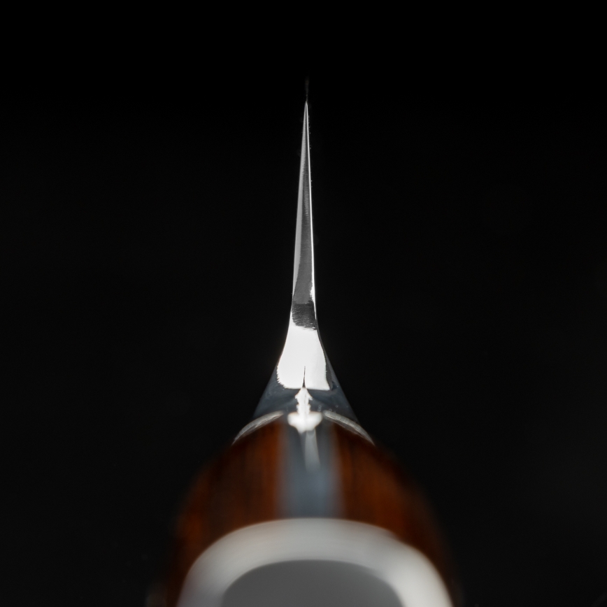 Gudaro - Damaskiteräinen Santoku-keittiöveitsi FENG 7,5, 67 kerrosta terästä, pituus 18 cm