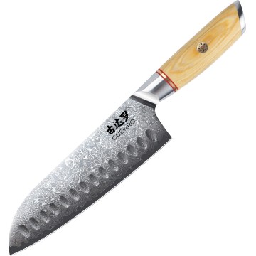 Gudaro - Damaskiteräinen Santoku-keittiöveitsi HIKARI 7