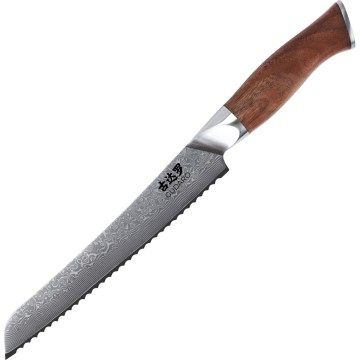 Gudaro - Damaskiteräksinen keittiön leipäveitsi TAKUMI 8