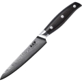 Gudaro - Damaskiteräksinen monikäyttöinen keittiöveitsi SHIRO 5, 67 kerrosta terästä, pituus 12,5 cm