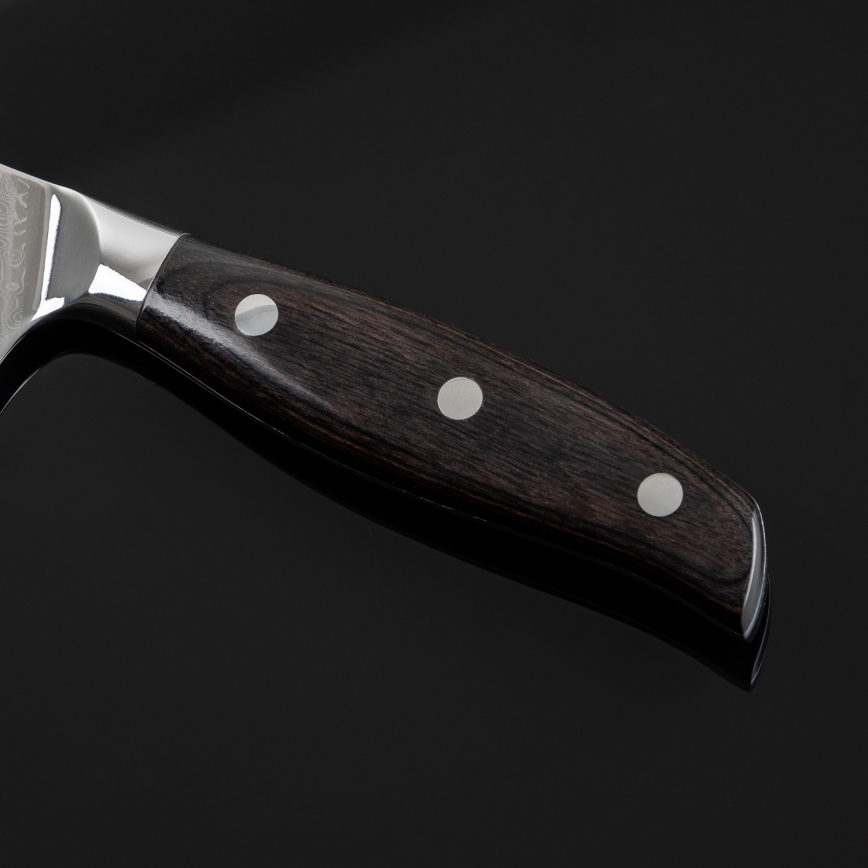 Gudaro - damaskinen Santoku-keittiöveitsi SHIRO 7, 67-kerroksinen damaskiteräs, terän pituus 17,5 cm
