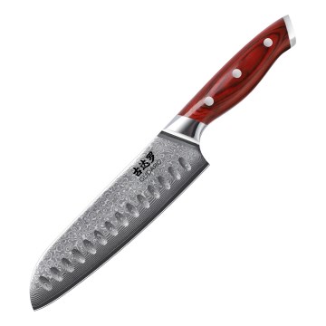 Gudaro - Damaskiteräsinen Santoku-keittiöveitsi KENSHO 7