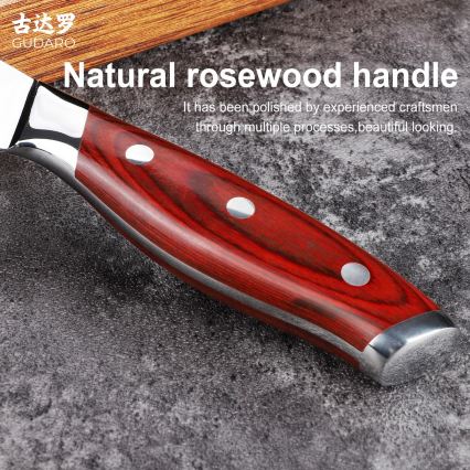 Gudaro - Damaskosteräinen keittiöveitsi KENSHO 3,5, 67 teräskerrosta, pituus 9,5 cm