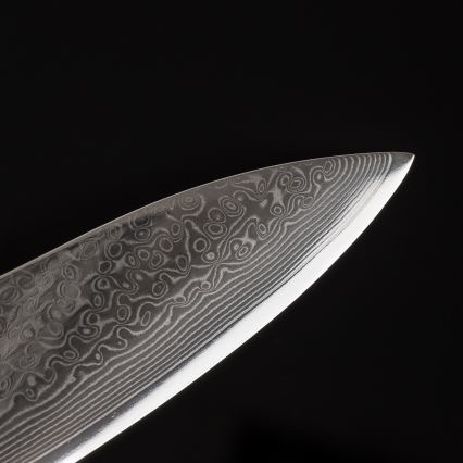 Gudaro - Damaskiteräinen kokinveitsi TAKUMI 8, 67 kerrosta terästä, terän pituus 20 cm, saksanpähkinäkahva