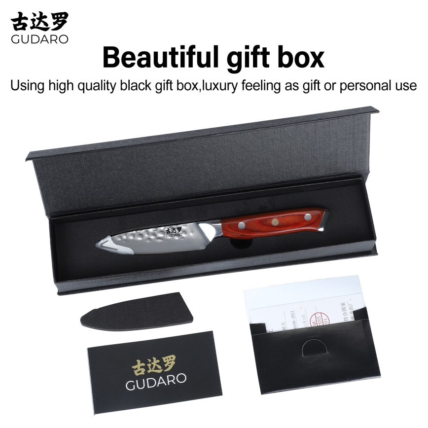 Gudaro - Damaskusteräinen keittiöveitsi MIYABI 3,5, 67 kerrosta terästä, pituus 9,5 cm