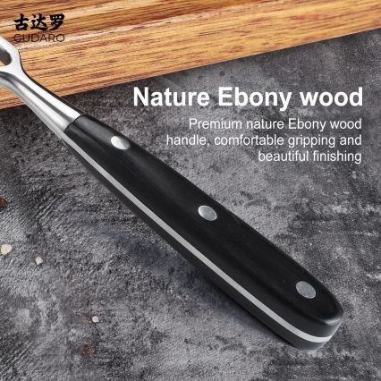Gudaro - Keittiöhaarukka MIYABI musta/pakka