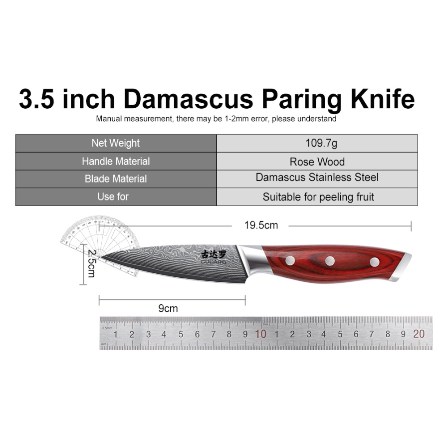 Gudaro - KENSHO 7-osainen keittiöveitsisarja akaasiapuuisessa telineessä