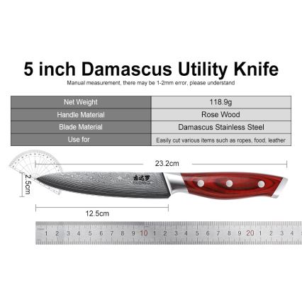 Gudaro - KENSHO 7-osainen keittiöveitsisarja akaasiapuuisessa telineessä
