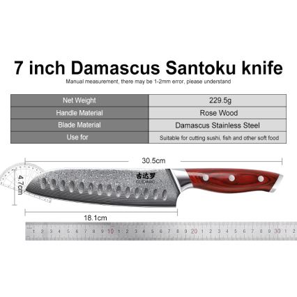 Gudaro - KENSHO 7-osainen keittiöveitsisarja akaasiapuuisessa telineessä