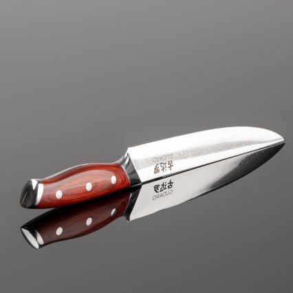 Gudaro - KENSHO damaskiteräinen viipalointiveitsi 8, 67 kerrosta terästä, pituus 20 cm