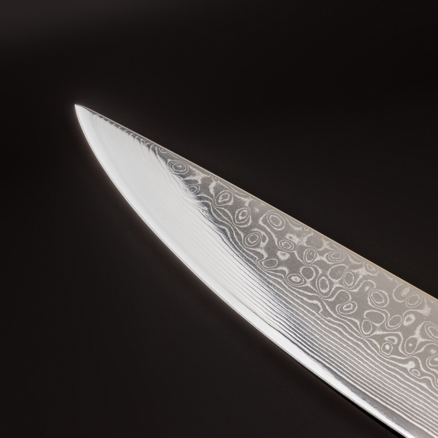 Gudaro - KENSHO damaskiteräinen viipalointiveitsi 8, 67 kerrosta terästä, pituus 20 cm