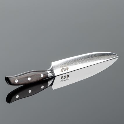 Gudaro - SETTI 5x damaskiteräksinen keittiöveitsi SHIRO + magneettiteline