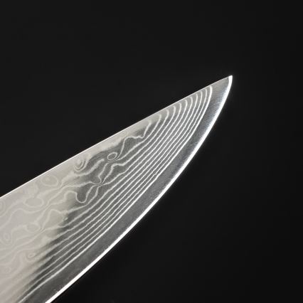 Gudaro - SHIRO 8, 67-kerroksinen damaskiteräsinen viipalointiveitsi, terän pituus 20 cm