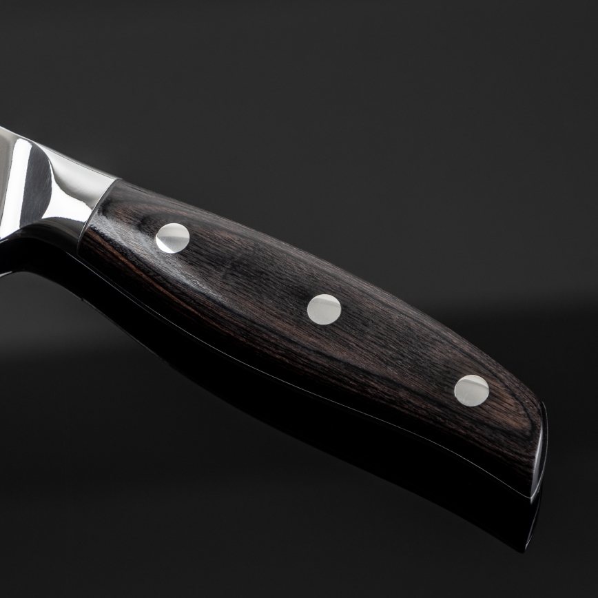 Gudaro - SHIRO 8\, damaskiteräksinen kokkiveitsi, 67 kerrosta terästä, pituus 20 cm