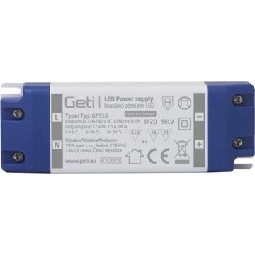 Hakkurivirtalähde LED-nauhoille 18W/12V IP20