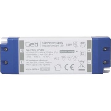 Hakkurivirtalähde LED-nauhoille 80W/12V IP20