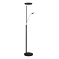 Halo Design 716067 - LED himmennettävä lattiavalaisin VEGAS LED/20W/230V + LED/5W musta/kiiltävä kromi