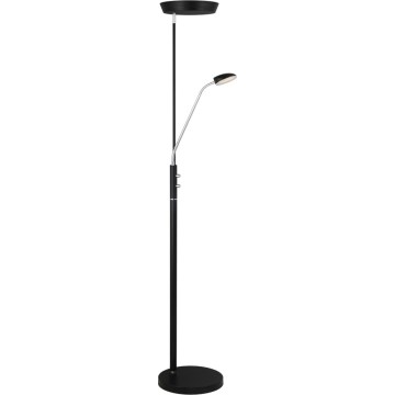 Halo Design 716067 - LED himmennettävä lattiavalaisin VEGAS LED/20W/230V + LED/5W musta/kiiltävä kromi