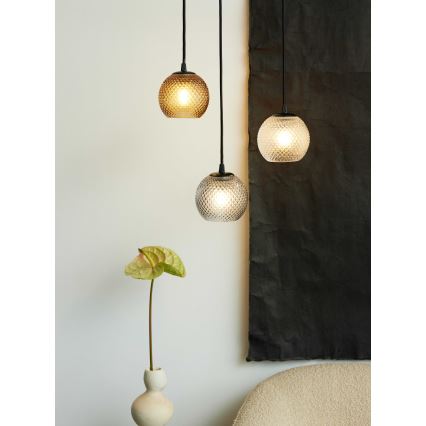 Halo Design 718368 - Riippuvalaisin vaijerilla NOBB 1xE27/40W/230V Ø 22 cm savunruskea