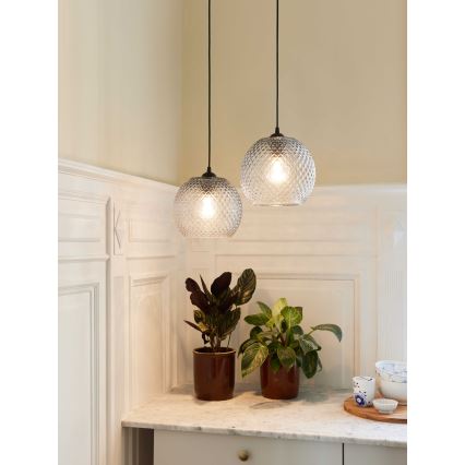 Halo Design 718436 - NOBB-riippuvalaisin kaapelilla 1xE27/40W/230V, halkaisija 22 cm, kirkas