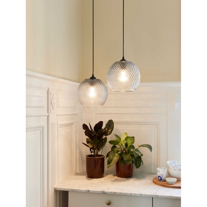Halo Design 718436 - NOBB-riippuvalaisin kaapelilla 1xE27/40W/230V, halkaisija 22 cm, kirkas