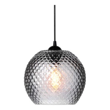 Halo Design 718443 - Riippuvalaisin kaapelilla NOBB 1xE27/40W/230V halkaisija 22 cm savunharmaa