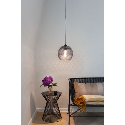 Halo Design 718443 - Riippuvalaisin kaapelilla NOBB 1xE27/40W/230V halkaisija 22 cm savunharmaa