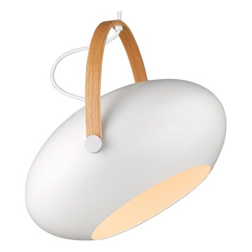 Halo Design 734375 - riippuvalaisin vaijerilla DC 1xE27/40W/230V halkaisija 40 cm valkoinen/tammi