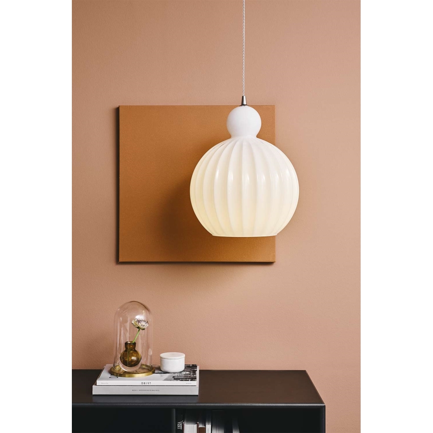 Halo Design 737321 - riippuvalaisin kaapelilla BALL BALL 1xE27/40W/230V halkaisija 32 cm valkoinen