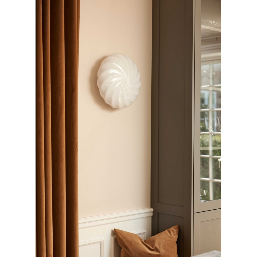 Halo Design 739547 - Seinävalaisin TWIST 3xG9/28W/230V, Ø 35 cm, valkoinen/messinki