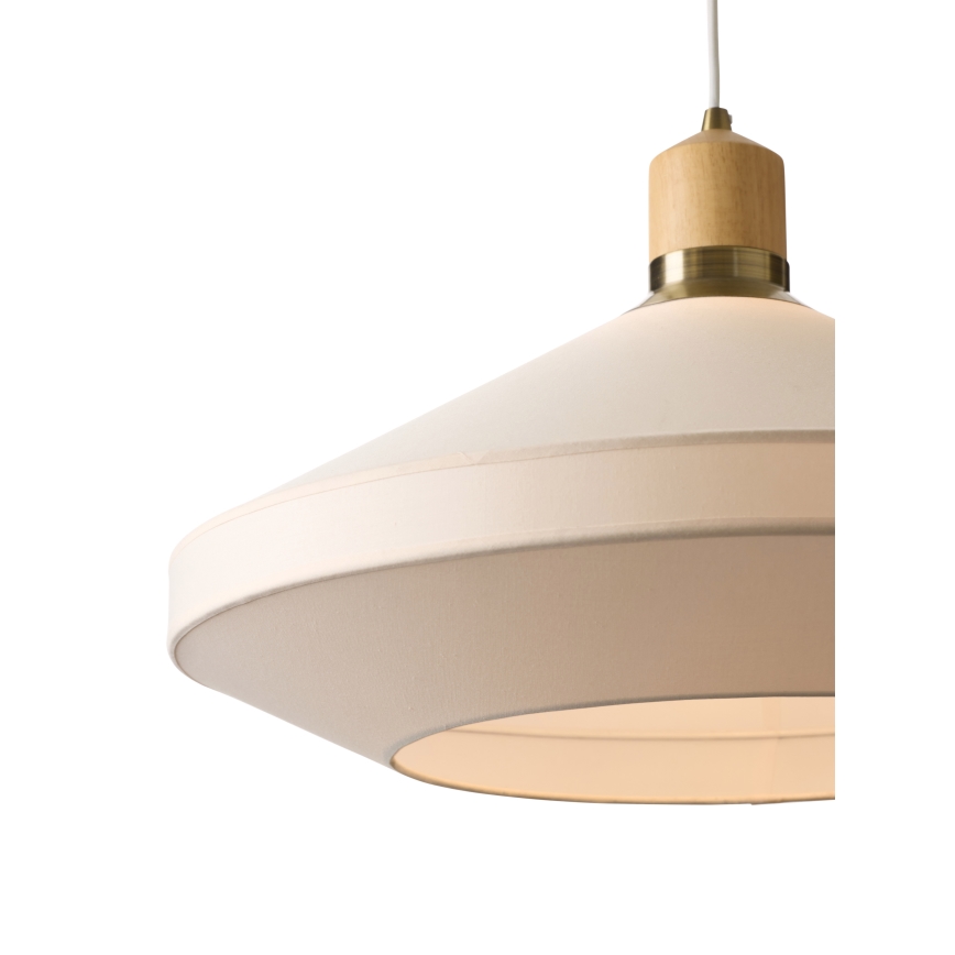 Halo Design 744091 - PARIS-riippuvalaisin johdolla 1xE14/40W/230V, halkaisija 24 cm, kerma/messinki/tammi