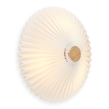 Halo Design 745081 - Seinävalaisin PARIS 3xG9/28W/230V Ø 40 cm valkoinen/messinki/tammi