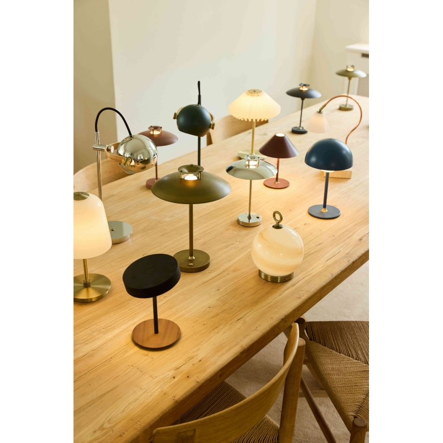 Halo Design 746125 - Himmennettävä LED-ladattava ulkokäyttöön tarkoitettu pöytälamppu MINI STEPP LED/1,8W/1600 mAh IP44 musta