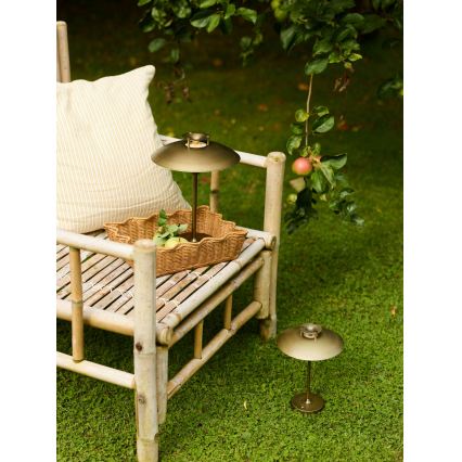 Halo Design 746149 - LED himmennettävä ulkokäyttöön ladattava pöytälamppu MINI STEPP LED/1,8W/1600 mAh IP44 messinki