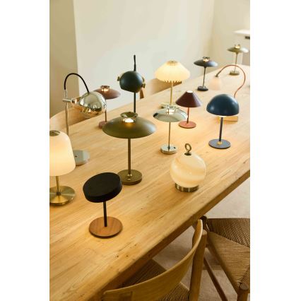 Halo Design 746149 - LED himmennettävä ulkokäyttöön ladattava pöytälamppu MINI STEPP LED/1,8W/1600 mAh IP44 messinki