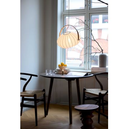 Halo Design 746347 - Riippuvalaisin johdolla DC 1xE27/40W/230V halkaisija 40 cm valkoinen/tammi