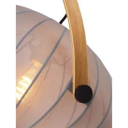 Halo Design 746354 - Riippuvalaisin johdolla DC 1xE27/40W/230V halkaisija 40 cm harmaa/tammi