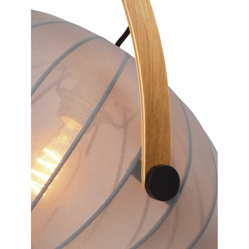 Halo Design 746354 - Riippuvalaisin johdolla DC 1xE27/40W/230V halkaisija 40 cm harmaa/tammi